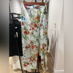 Johnny Was Floral Print Wide Leg Pants